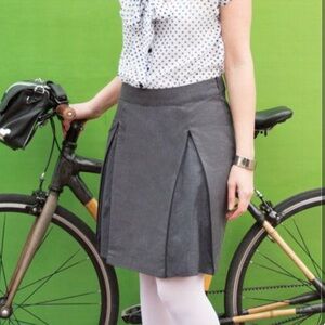 Betabrand Bike To Work Office Gray Pencil Skirt Size 4